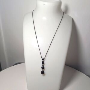 Gwen Stefany mark Vintage Black Stone Woman Necklace